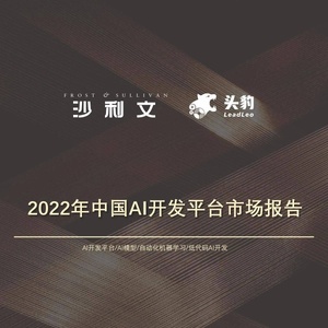 沙利文：2022年中国AI开发平台市场报告