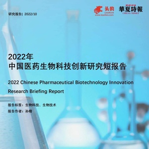 头豹：2022年中国医药生物科技创新研究短报告