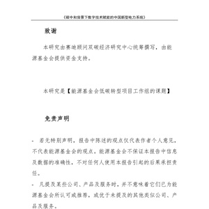 碳中和背景下数字技术赋能的中国新型电力系统