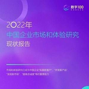 数字100：2022年中国企业市场和体验研究现状报告